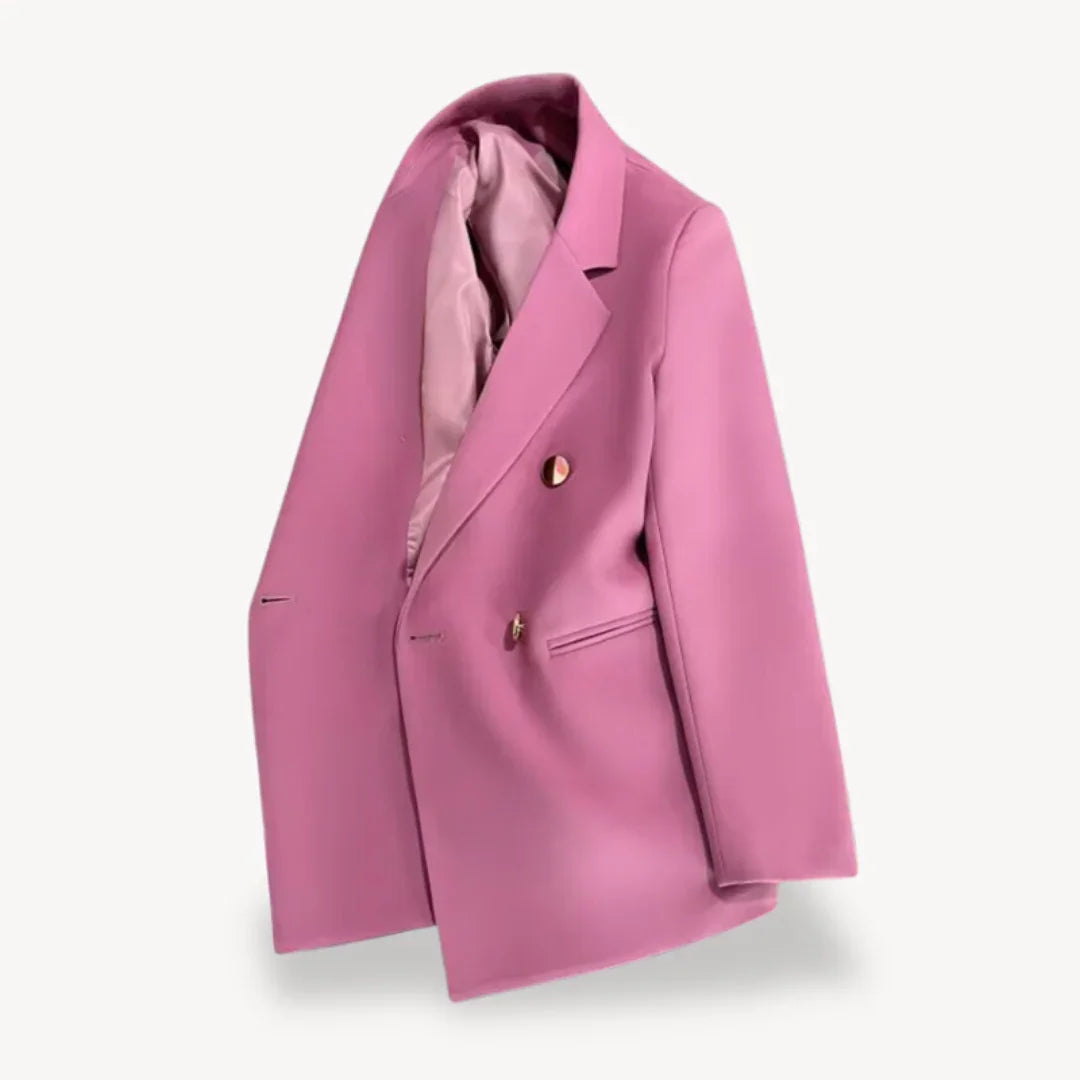 Zwarte Blazer Dames Met Dubbele Rij Knopen Voor Professionele en Formele Gelegenheden 7