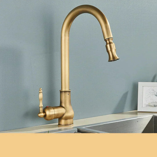 Zwarte Keukenkraan Draaibaar Vintage Tap Voor Retro Keuken 8