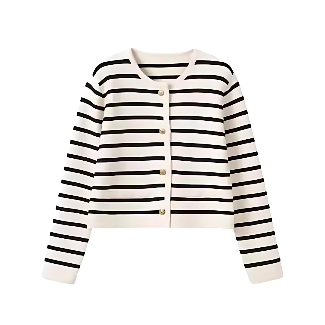 Gebreide streepcardigan voor dames