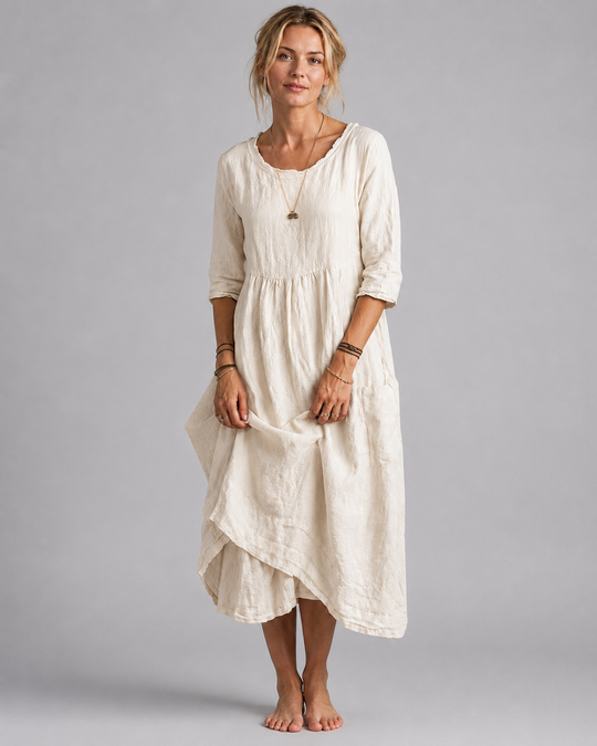 Dames Midi Dress Vintage-Inspiratie