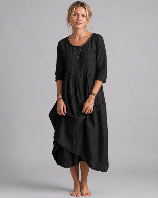 Dames Midi Dress Vintage-Inspiratie