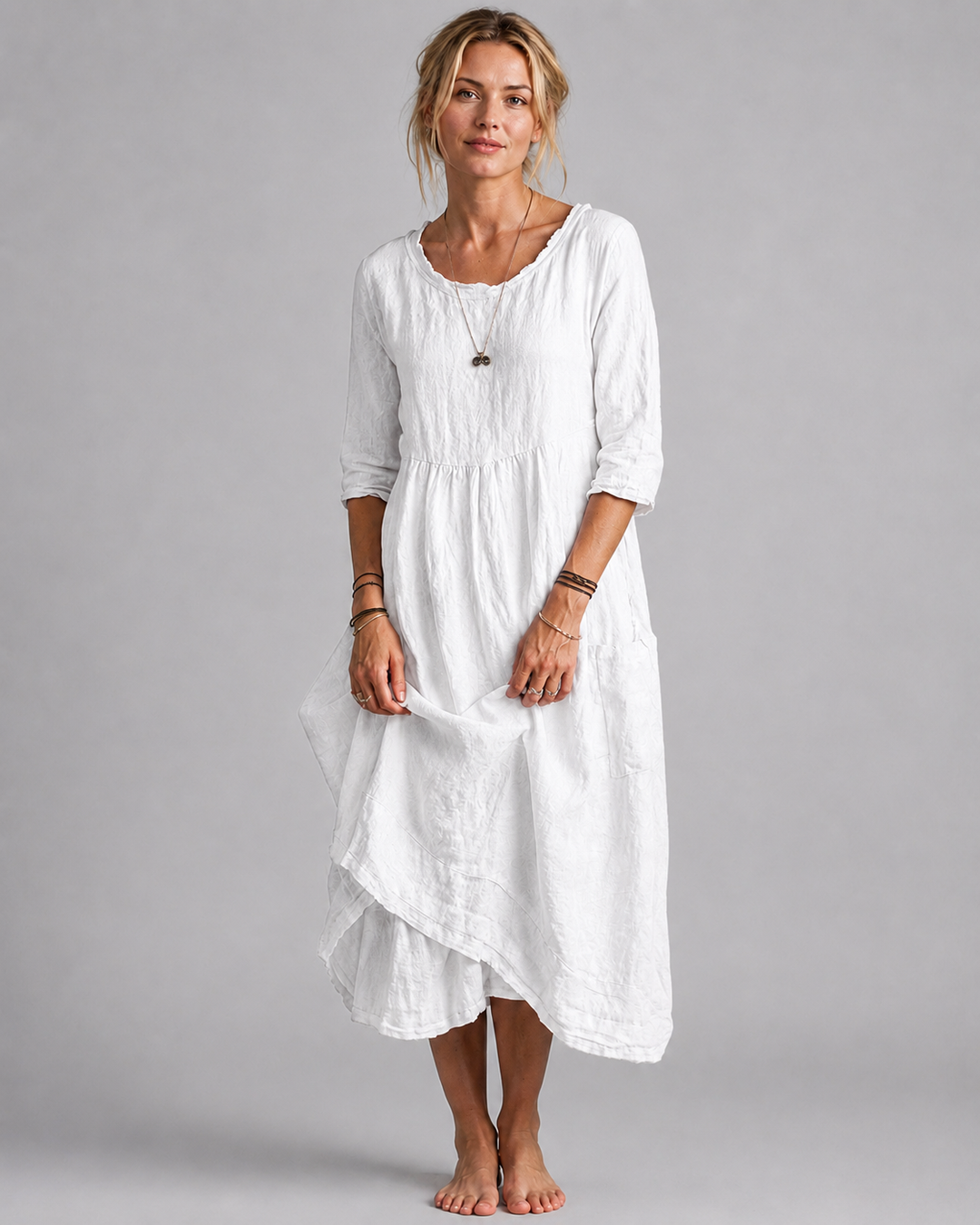 Dames Midi Dress Vintage-Inspiratie