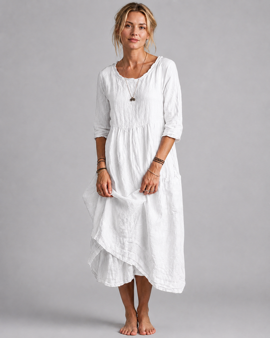 Dames Midi Dress Vintage-Inspiratie