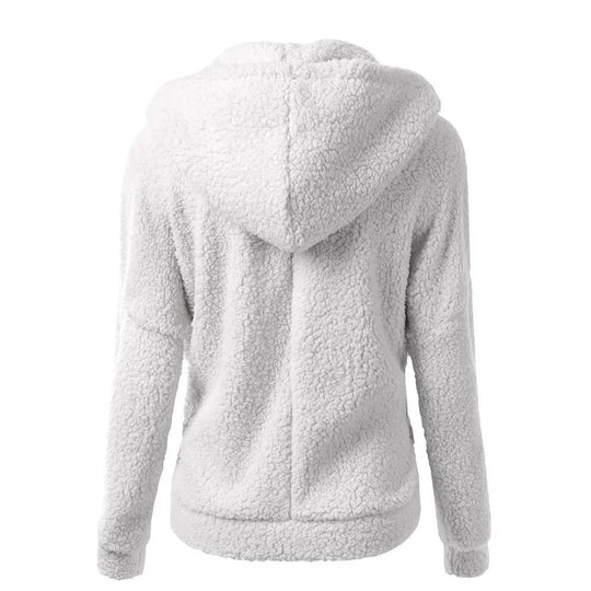 Winter fleece jas met capuchon voor dames