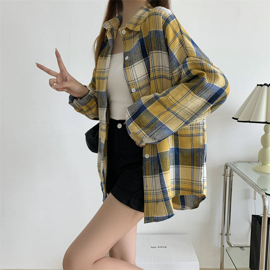 Oversized geruit overhemd voor dames
