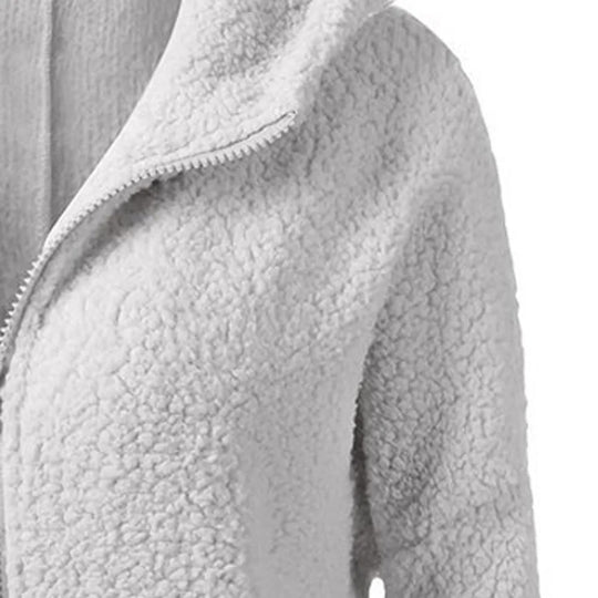 Winter fleece jas met capuchon voor dames