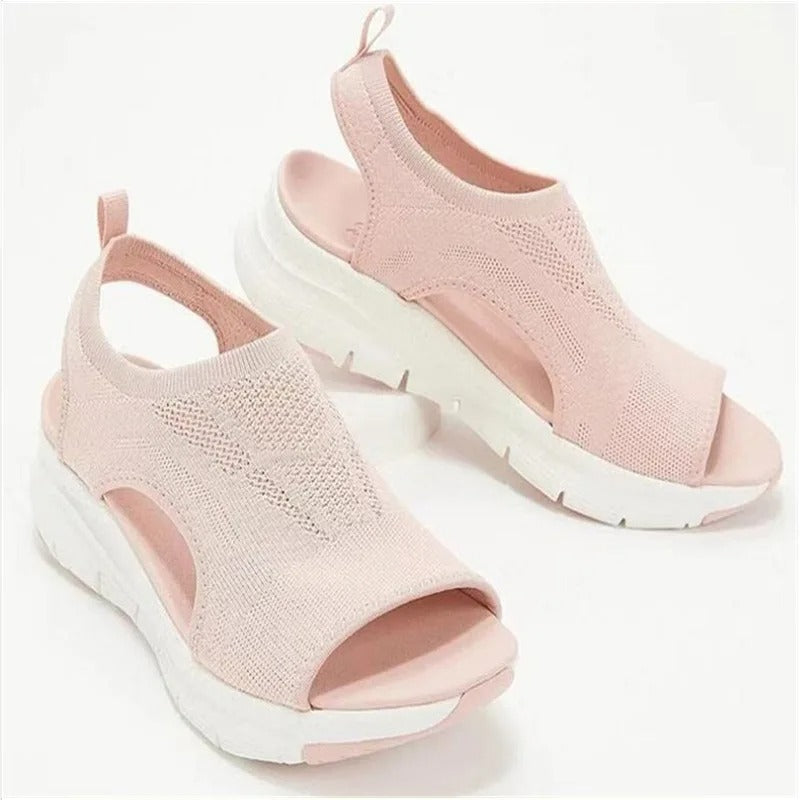 Mesh Wedge Platform Sandalen voor Dames