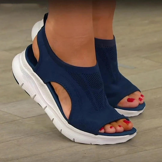Mesh Wedge Platform Sandalen voor Dames