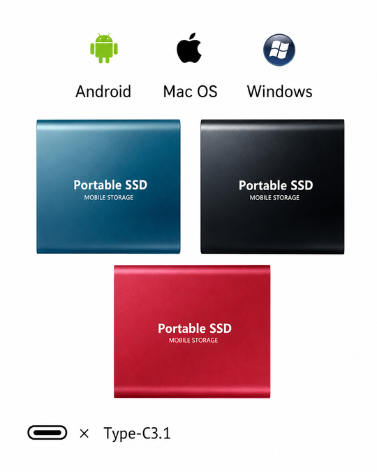 Externe SSD 128 TB Compact en Betrouwbaar met Hoge Overdrachtssnelheid