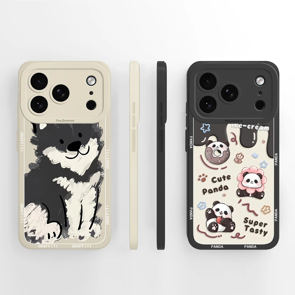 iPhone 17 Pro Max Telefoonhoesje Cartoon Panda Design 5