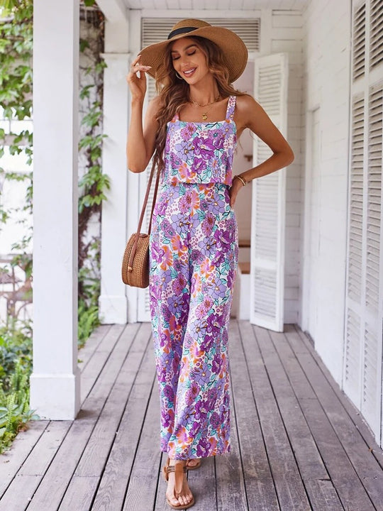 Bloemenprint Rugloze Rompers