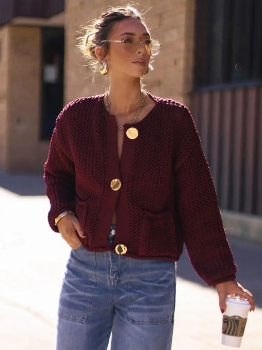 Dames Vintage Trui Cardigan