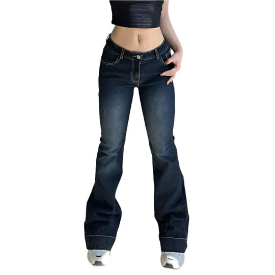 Dames flare jeans met lage taille