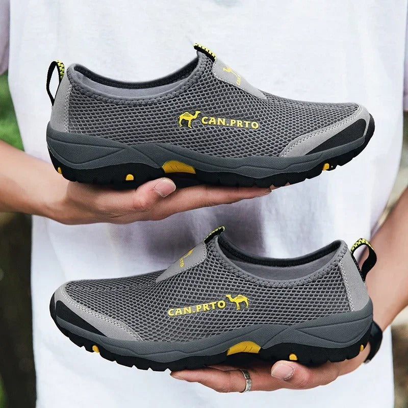 Heren mesh slip-on sneakers