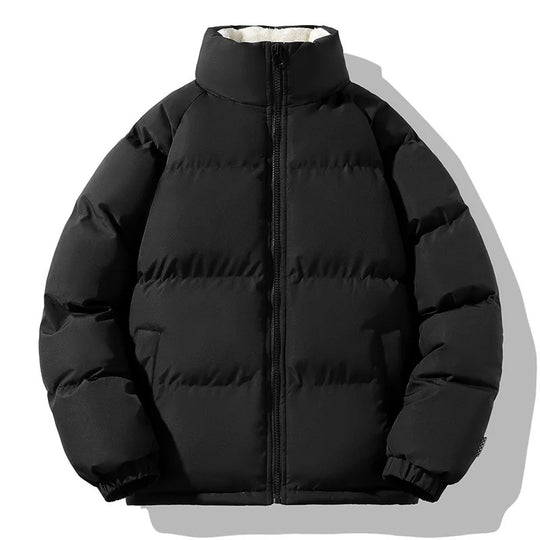 Heren Dikke Fleece Staande Kraag Jas