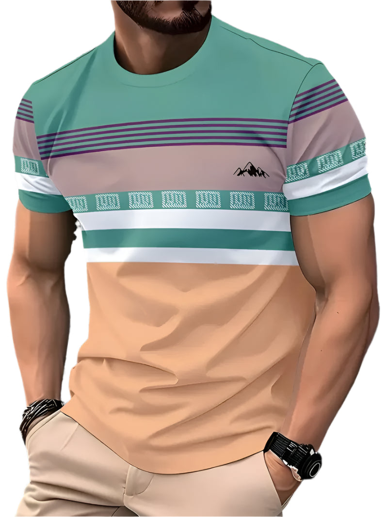 Heren klassiek gestreept zomer T-shirt