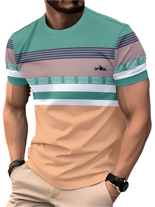 Heren klassiek gestreept zomer T-shirt