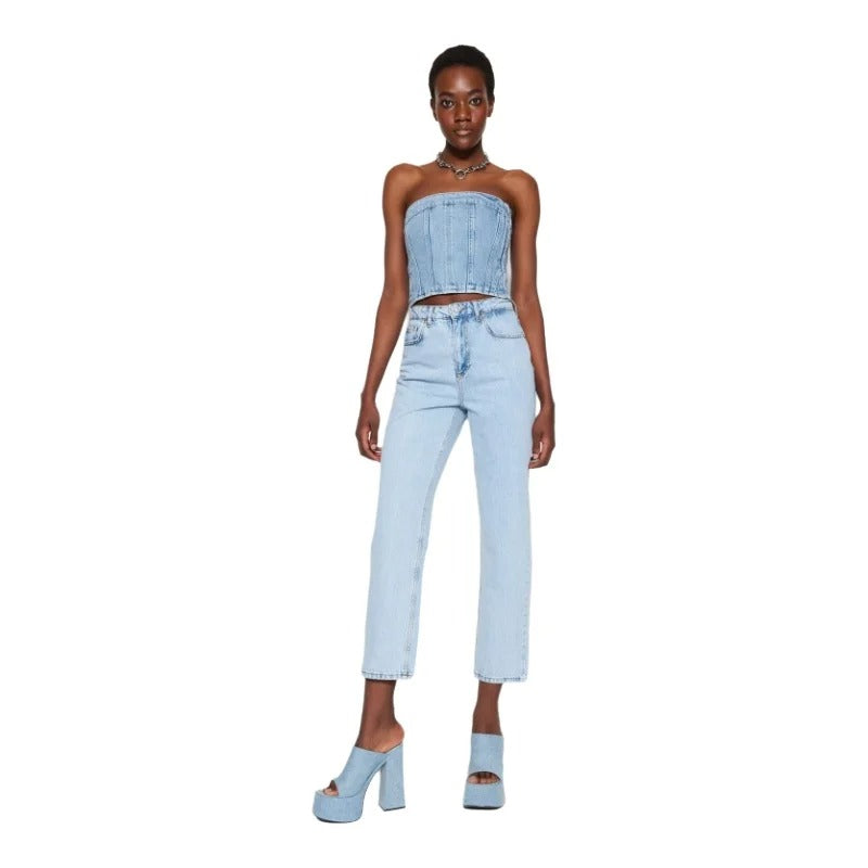 Rechte denimbroek voor dames