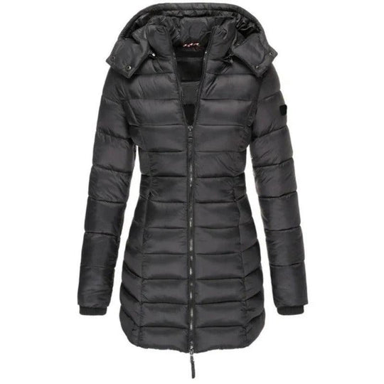 Gewatteerd damesvest met lange mouwen