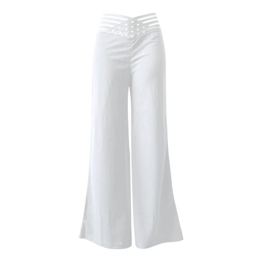 Uitlopende broek met hoge taille voor dames
