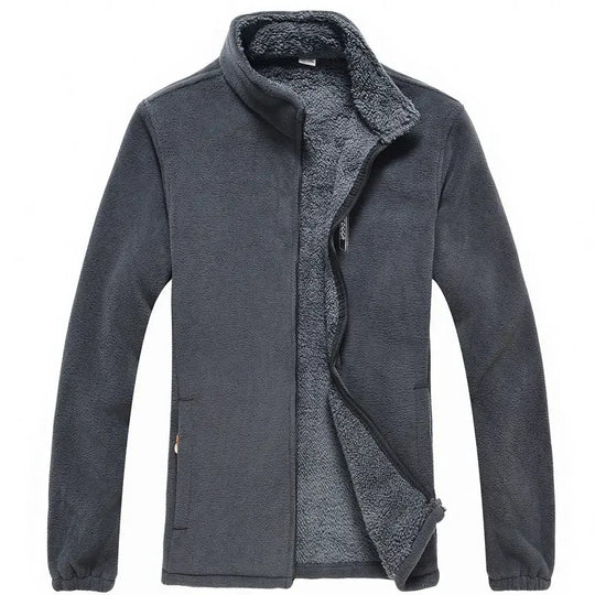 Heren fleece gevoerde jas met rits