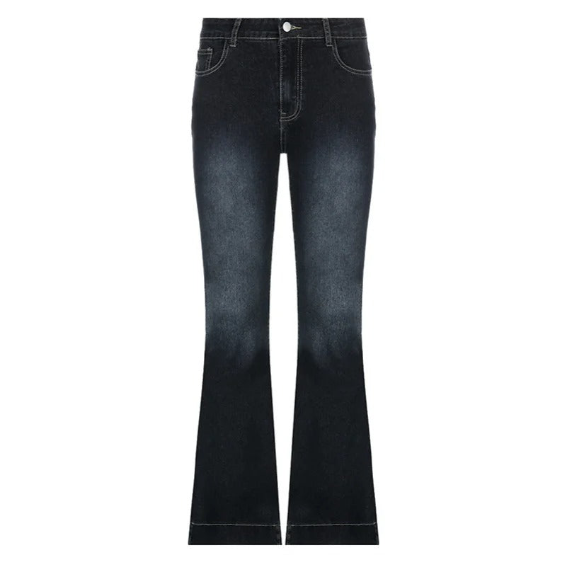 Dames flare jeans met lage taille