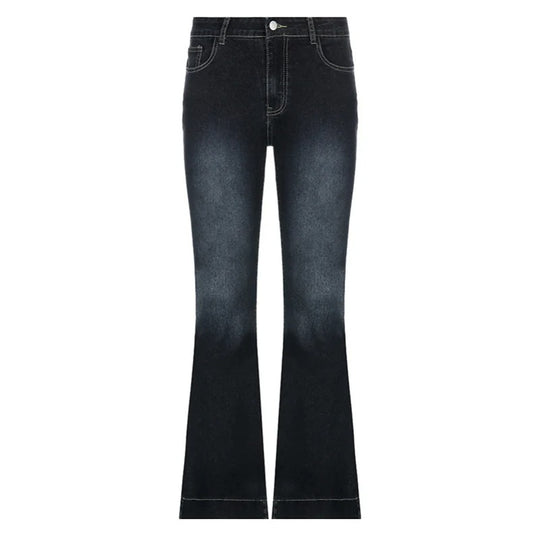 Dames flare jeans met lage taille