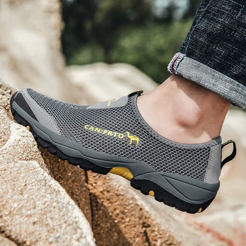 Heren mesh slip-on sneakers
