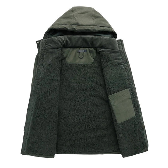 Heren Kasjmier fleece winterjas
