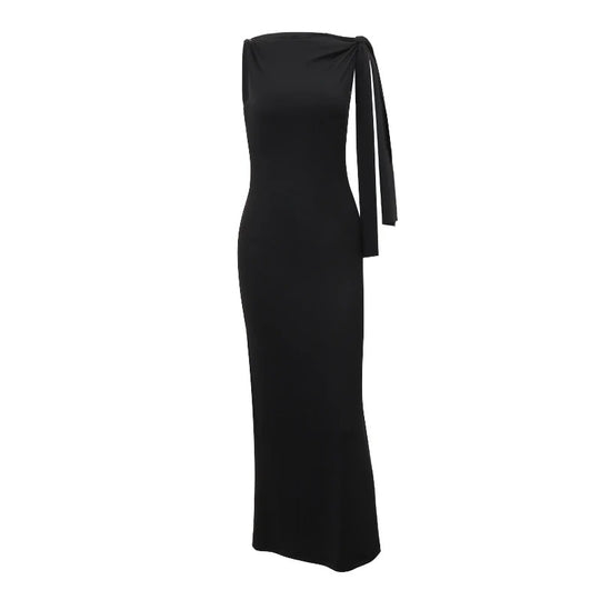 Dames mouwloze slim fit avondjurk