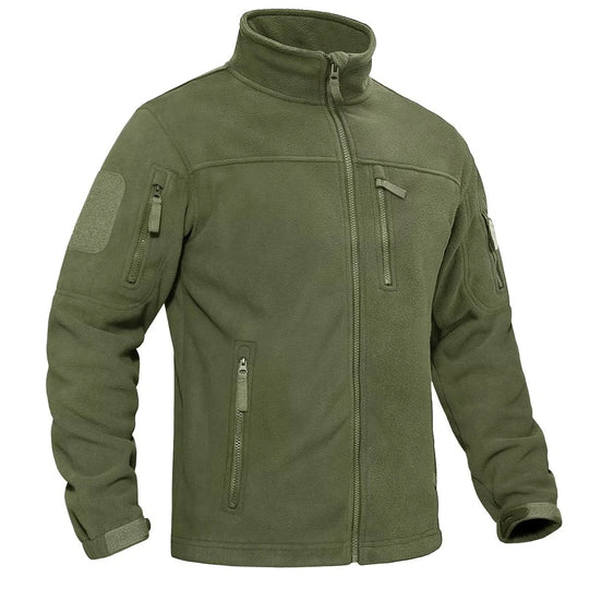 Heren fleece thermojack met volledige rits
