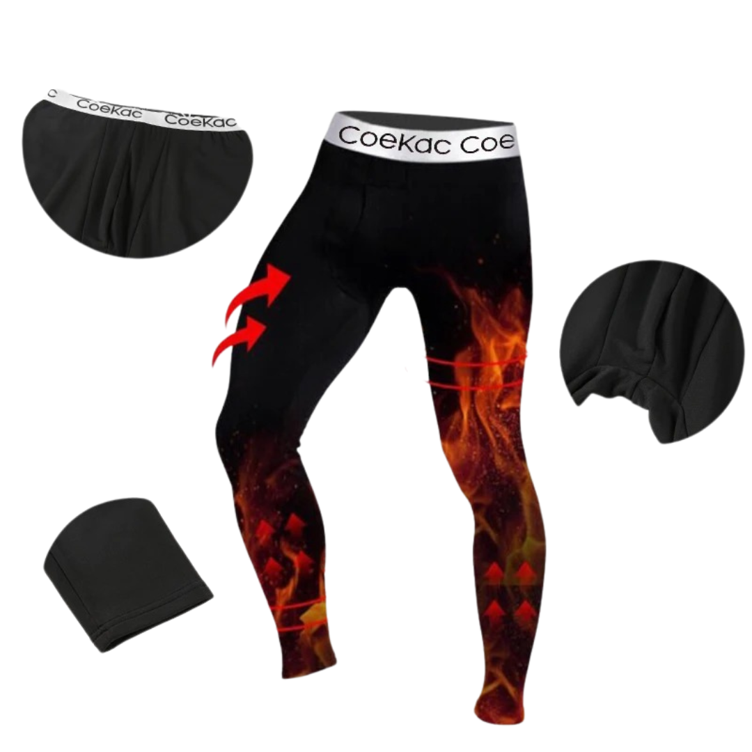 Men's Fleece lined thermal shirt & leggings set