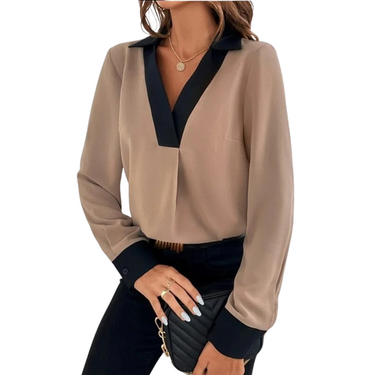 Kantoorblouse met lange mouwen voor dames