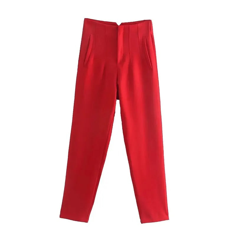 Dames hoge taille potloodbroek