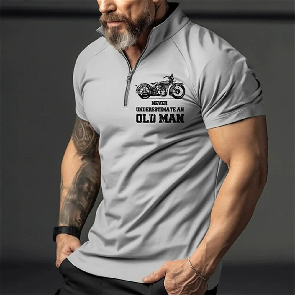 Heren Vintage 3D-print polo
