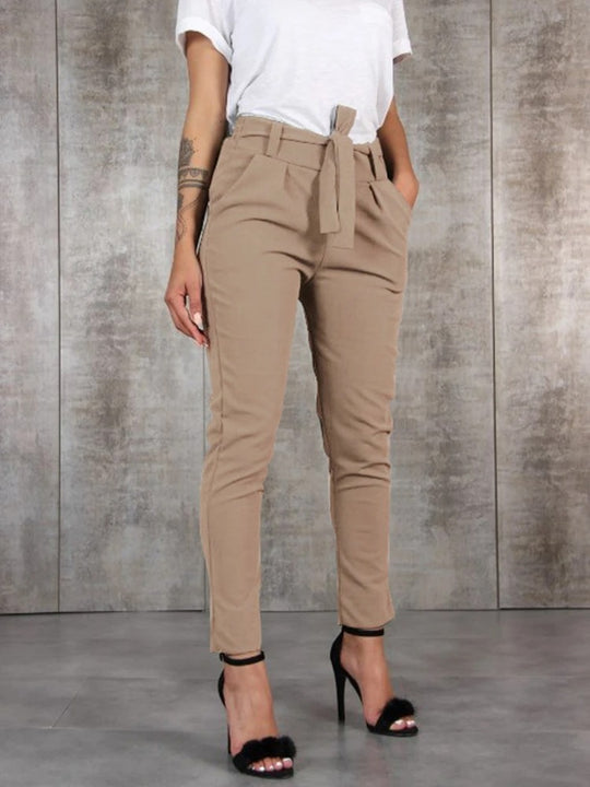 Slanke chiffon stijl damesbroek