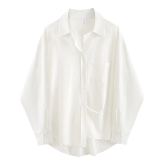 Oversized damesshirt met lange mouwen
