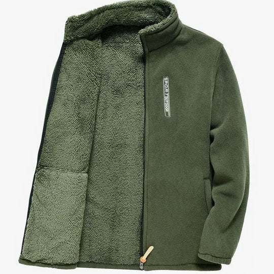 Heren fleece gevoerde jas met rits