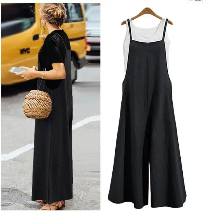 Dames Overall Mouwloos Los Jumpsuit