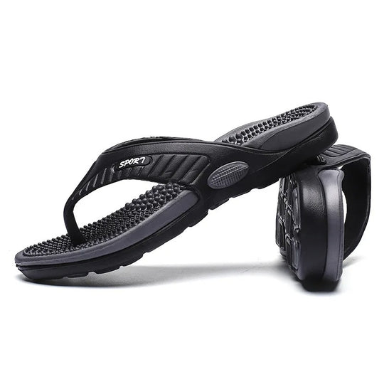 Ademende massageslippers voor heren