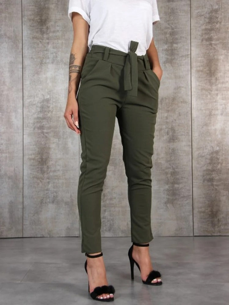 Slanke chiffon stijl damesbroek