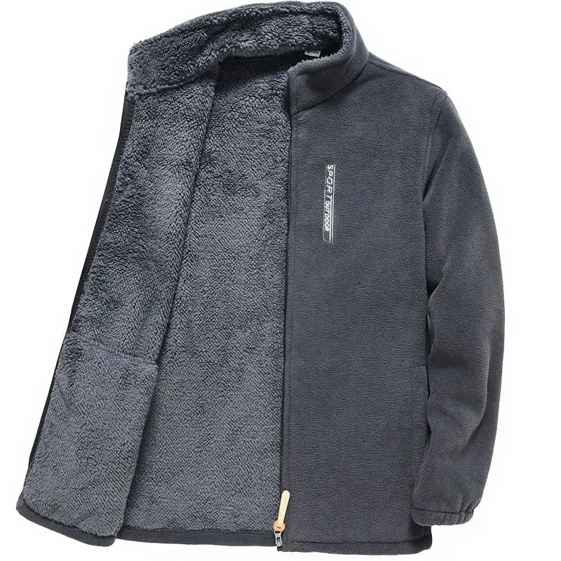 Heren fleece gevoerde jas met rits