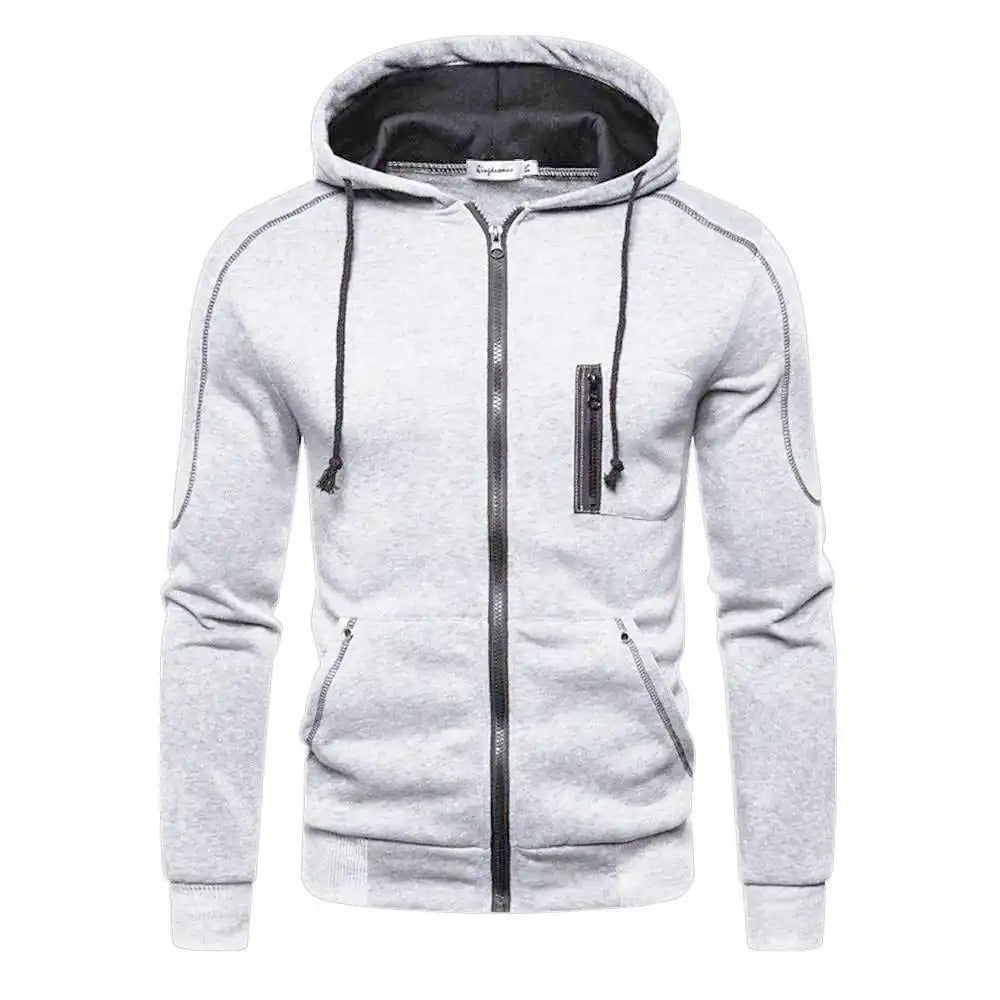 Pullover met capuchon en rits voor heren