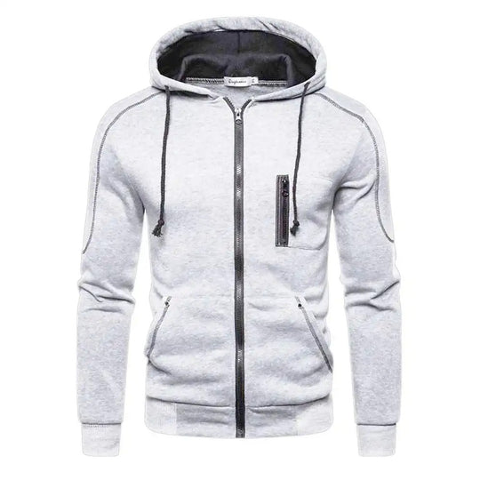 Pullover met capuchon en rits voor heren