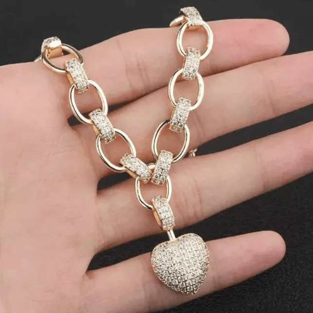 Elegante Hartvormige Zirkonia Ketting - Stijlvol