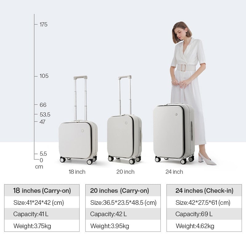 Carry On Rolling Luggage Belleza